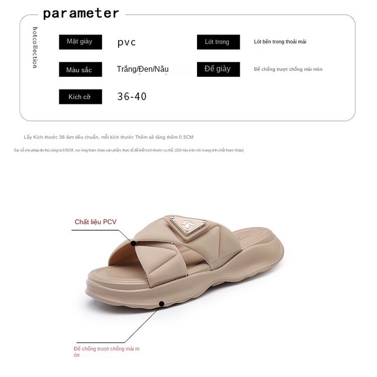 Dép Nữ Sandal Đi Biển Đế Dày Quai Chéo Nhẹ Nhàng Thời Trang Cho Nữ Sandal Cao Gót