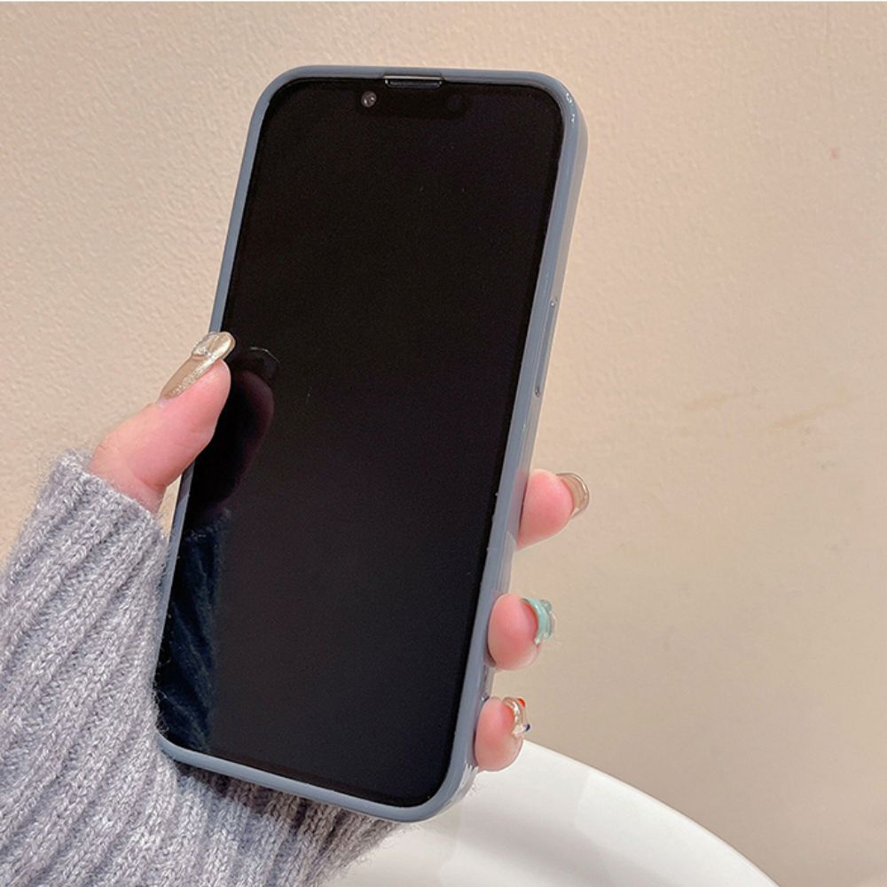 Ốp Điện Thoại TPU Mềm Chống Sốc Màu Trơn 3D Có Thể Gấp Gọn Cho IPhone 11 12 13 14 Pro Max