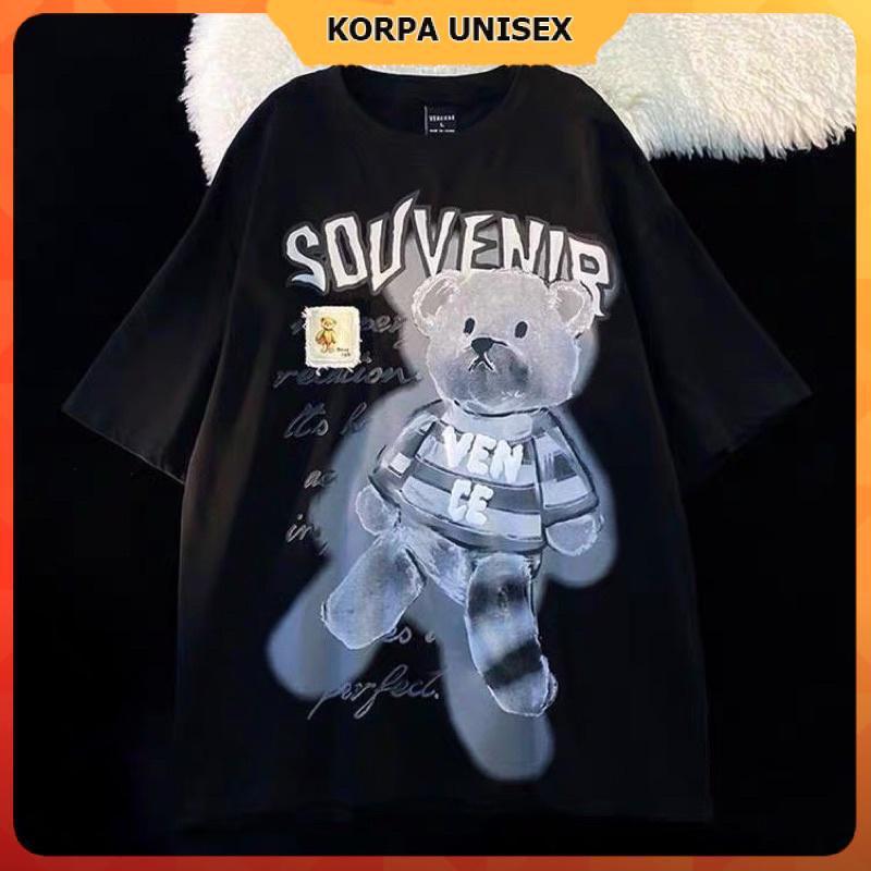 [ IN NỔI ] Áo thun tay lỡ form rộng gấu SOUVENIR - phông ulzzang cotton unisex nam nữ