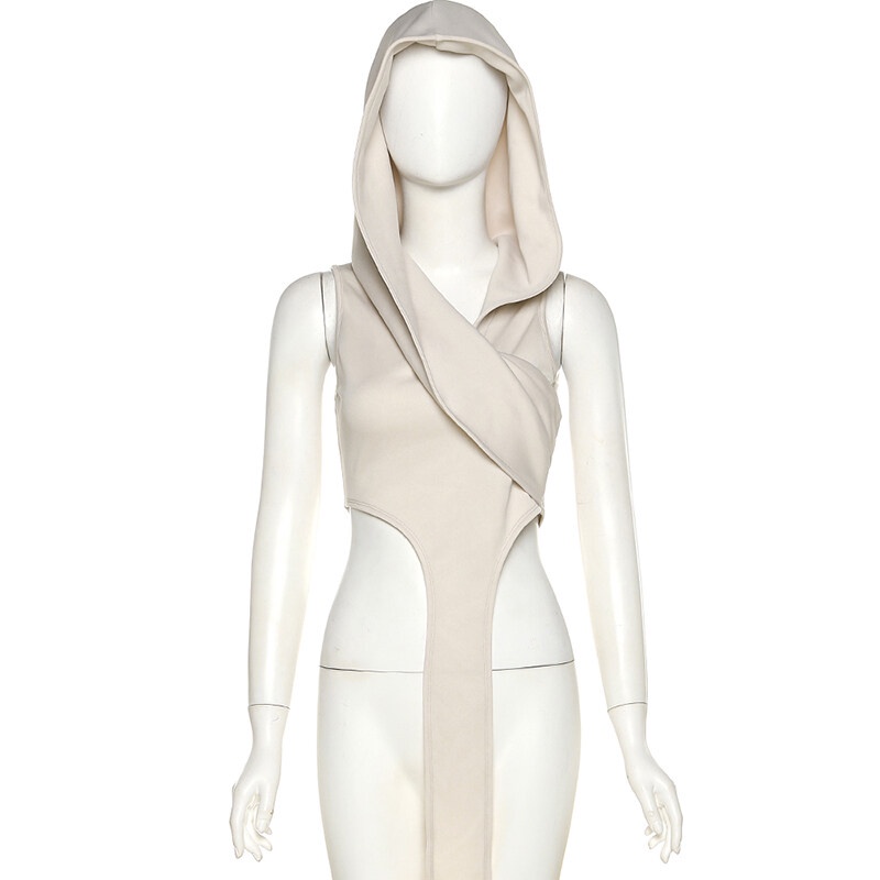 Áo Hoodie Không Tay In Chữ Weird Puss Avant-Garde Advanced Thời Trang Mùa Hè Cho Nữ