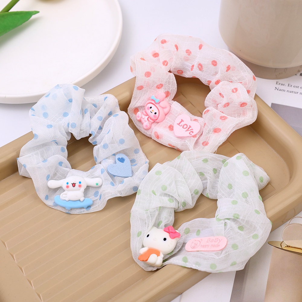 SANRIO Dây Cột Tóc Đuôi Ngựa Hoạt Hình Nhật Bản Dễ Thương Cho Bé Gái