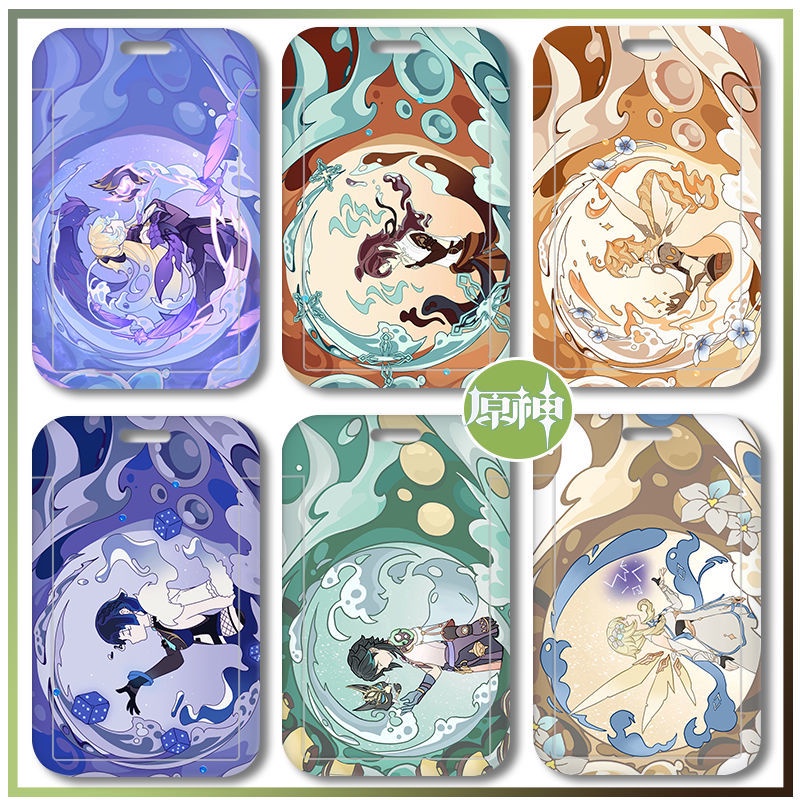 Ví Đựng Thẻ Họa Tiết Hoạt Hình Anime Genshin Impact Zhongli Kunikuzushhi Hutao Phiên Bản Mới Cho Học Sinh Giá Đỡ