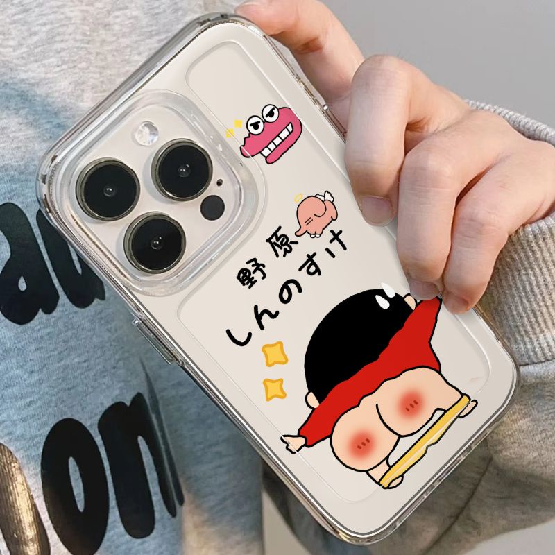 ✅Ốp Điện Thoại Chống Sốc In Hình Shin-Chan Phong Cách Đường Phố Cho iPhone 14Promax 13 / 12 / 11 7 / 8plus YY1T