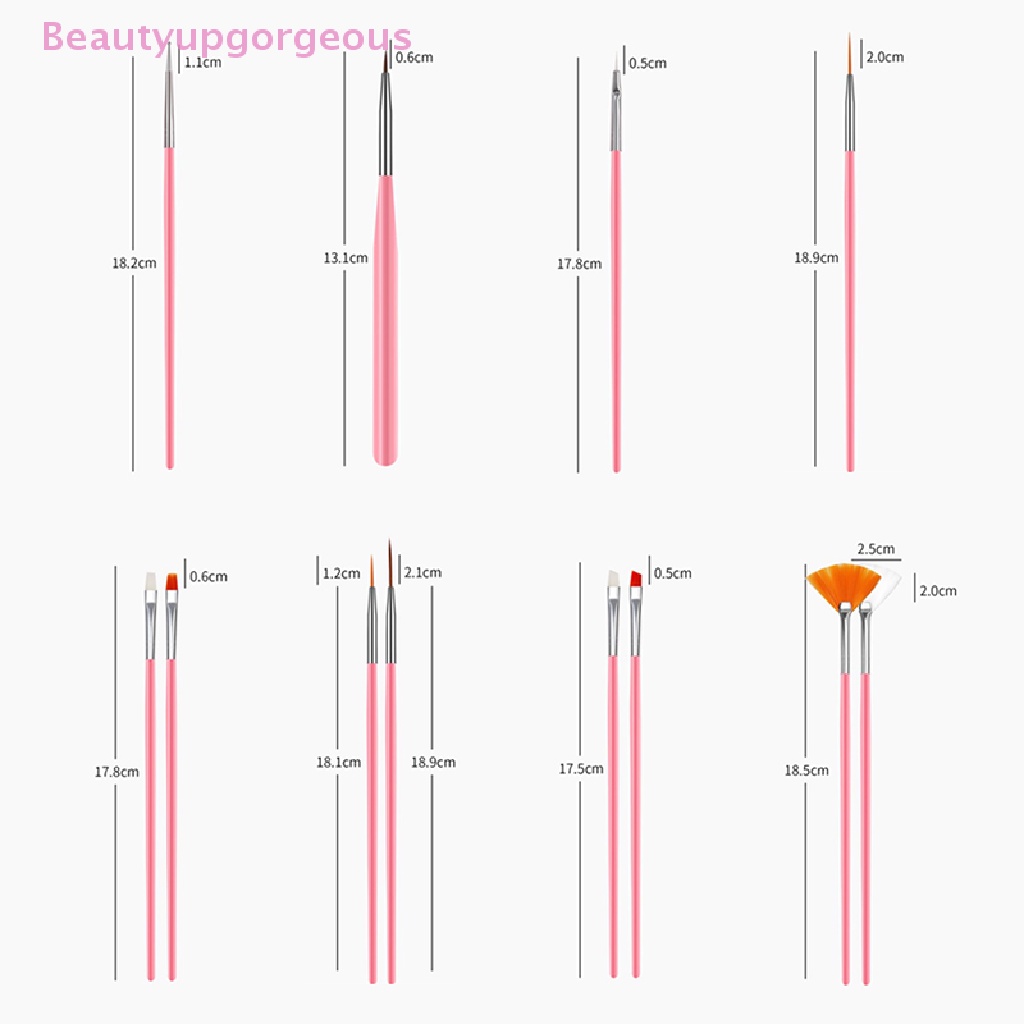 Set 15 Cọ Vẽ Móng Tay Nghệ Thuật