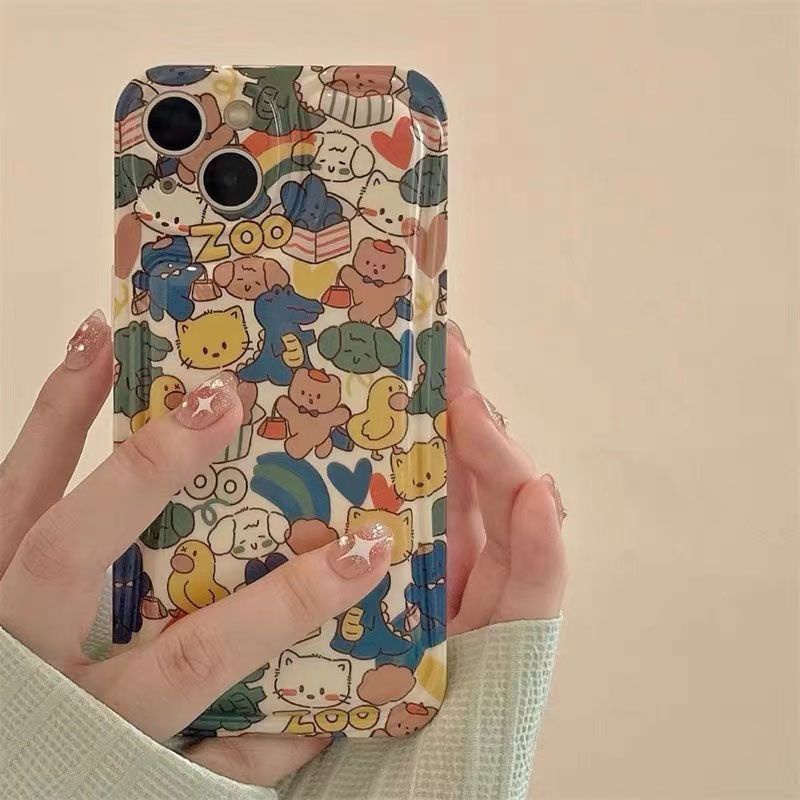 ✅Ốp Điện Thoại Mềm Chống Sốc In Hình Sở Thú Hoạt Hình Dễ Thương Cho iPhone 14 / 12promax 13 11 xr max XGKS
