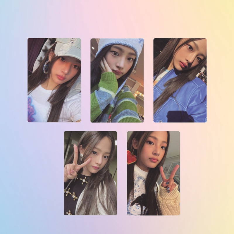 Set 5 Tấm Ảnh Lomo Card Minji Hanni Danielle Haerin Hyein Trong OMG 1st