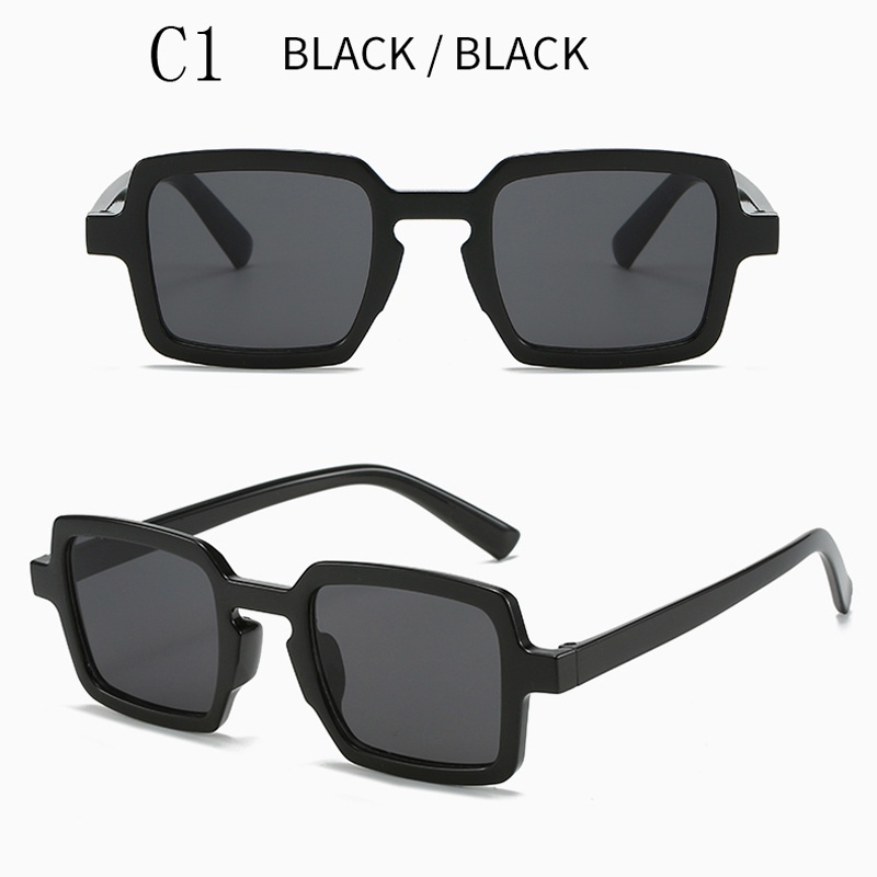 Kính Mát Gọng Vuông Nhỏ Chống Tia UV Phong Cách Vintage Thời Trang Cho Nam Nữ