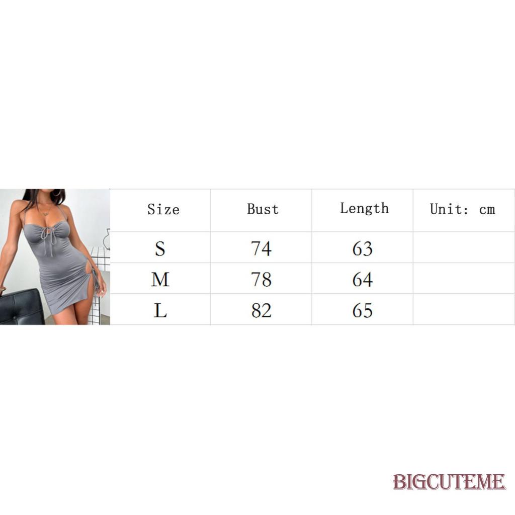 [] - Đầm Ngắn Hai Dây Ôm Dáng Màu Trơn Không Tay Thắt Dây Cổ Cho Nữ Vào Mùa Hè