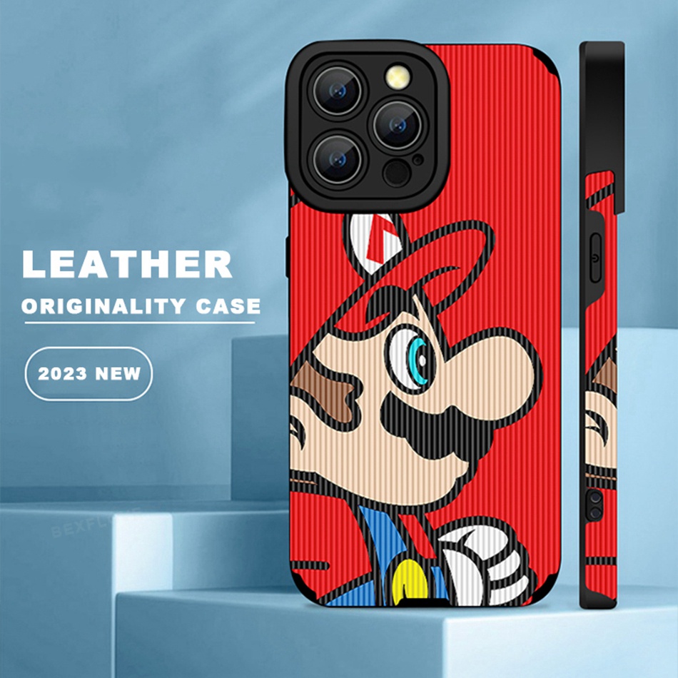 Ốp Điện Thoại Da Silicon Hình Super Mario Cho iPhone 11 12 13 14 Pro MAX 11Pro 12Pro 13Pro 6 6S 7 8 Plus X XR XS MAX SE 2020