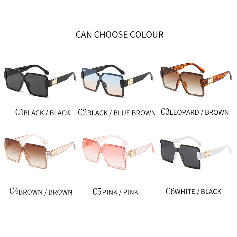 Kính Mát Hình Bầu Dục Gọng Lớn Màu Gradient Thời Trang Chống Tia UV Cho Nữ