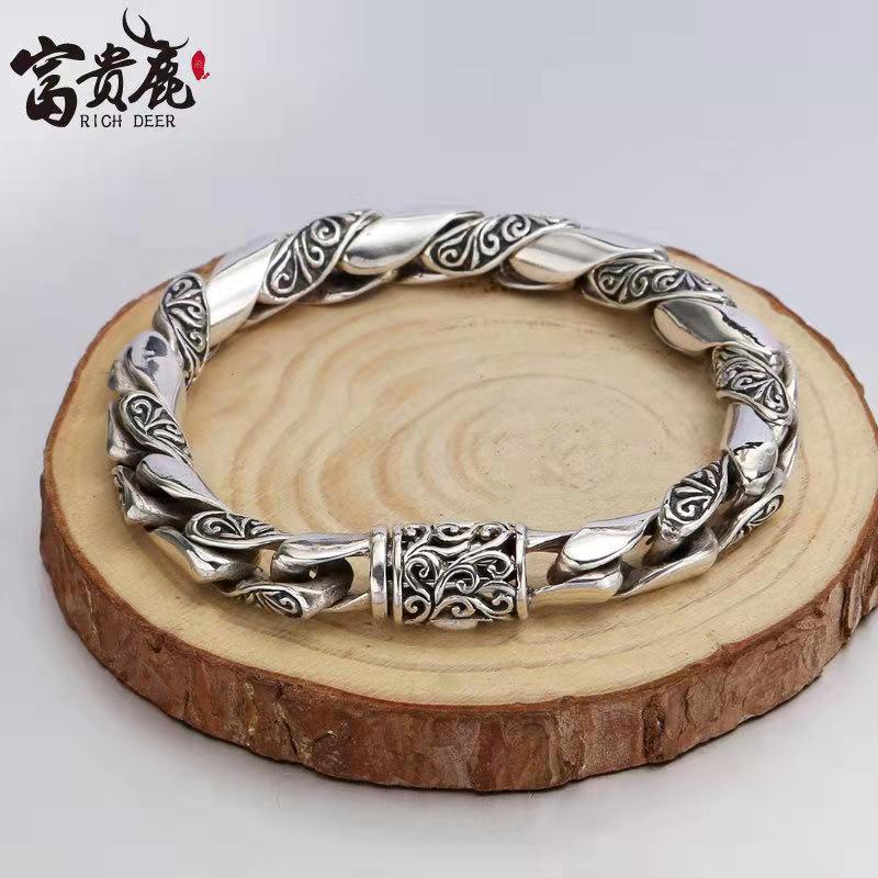 Vòng Tay Dây Xích Đơn Giản Có Khóa Cài Kiểu Thái Lan Làm Quà Tặng Cá Nhân Hóa Cho Nam REDY