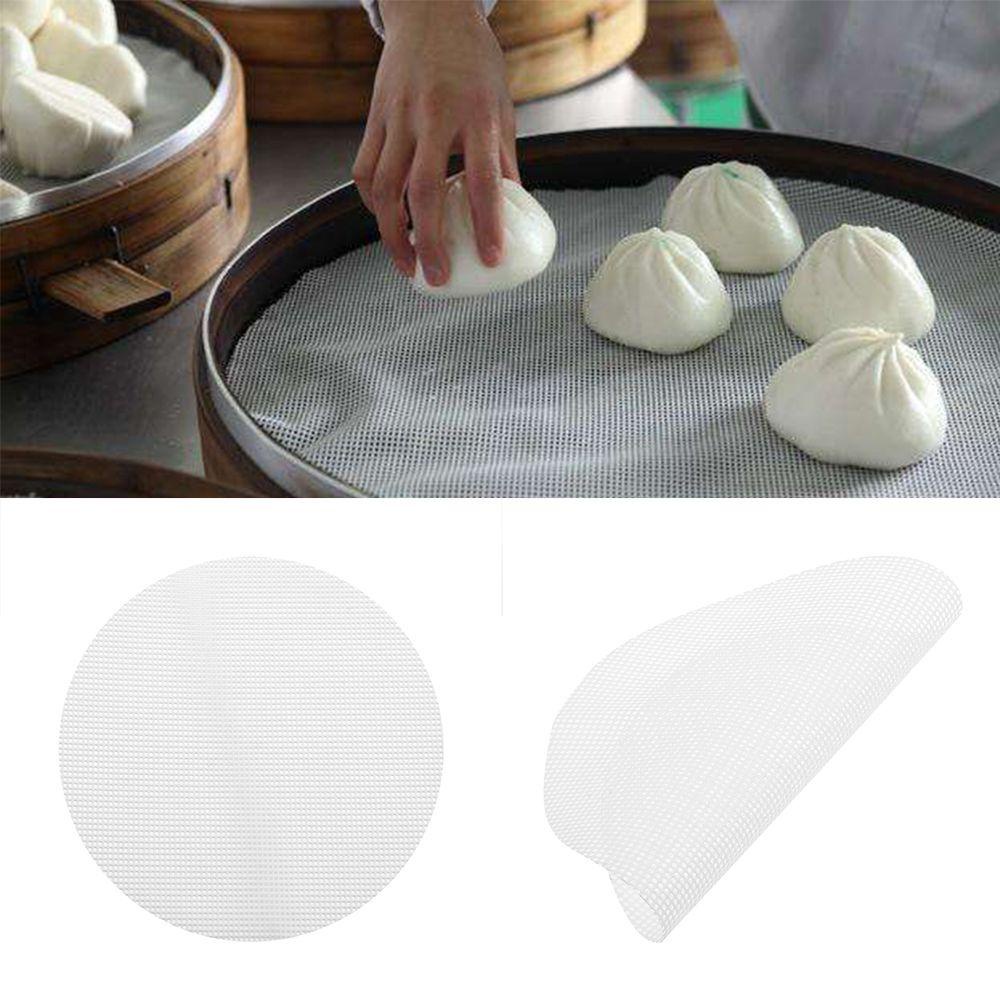 Tấm Lót Hấp Bánh Bao Bằng Silicone Chống Dính Màu Trắng Thân Thiện Với Môi Trường