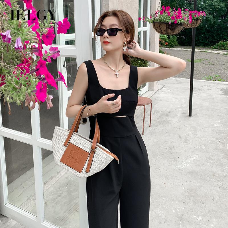 IELGY  Áo Liền Quần Giả Hai Mảnh Dáng Rộng Thời Trang Cho Nữ