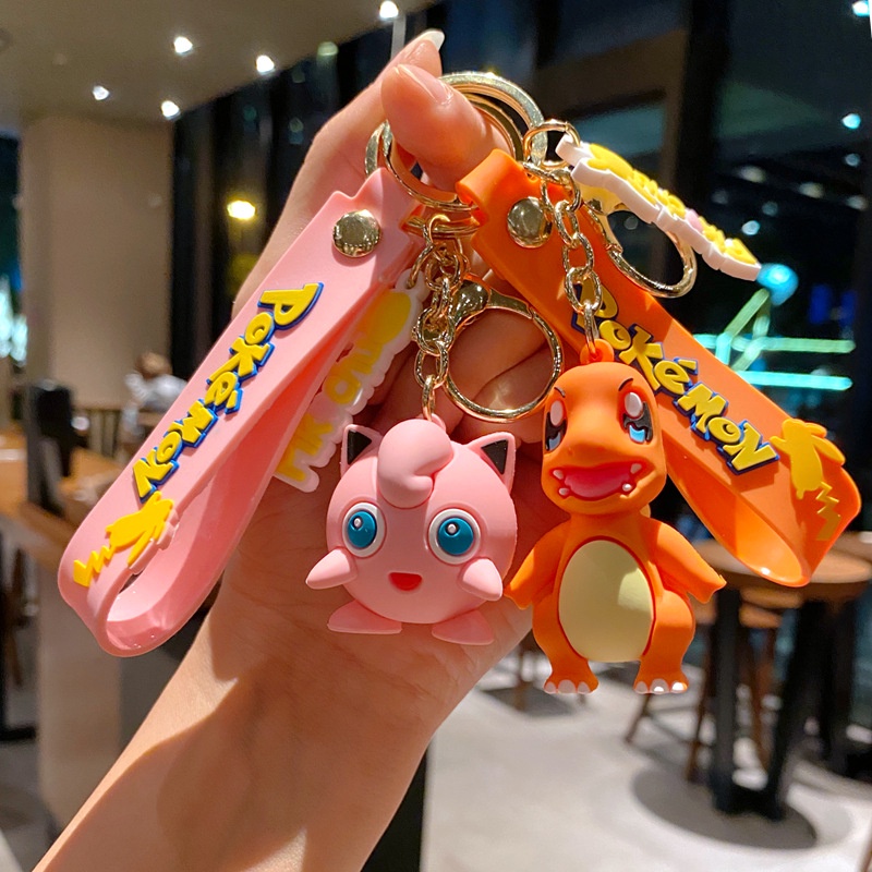 Móc Khóa Bằng PVC Hình Nhân Vật Hoạt Hình Pokemon Charizard Bulbasaur Squirtle