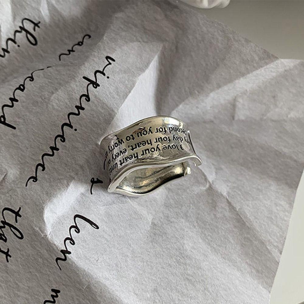 Nhẫn Hở Họa Tiết Kẻ Sọc Màu Xanh Lá Phong Cách Hàn Quốc Cổ Điển Thời Trang Cho Nữ