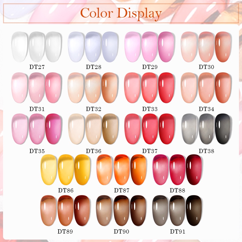 Gel sơn móng tay MTSSII MEET ACROSS UV màu nude hồng bán vĩnh viễn 7ml