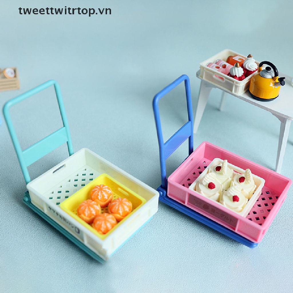 1 Set Giỏ Đựng Bánh Tráng Miệng 1 / 12 Trang Trí Nhà Búp Bê