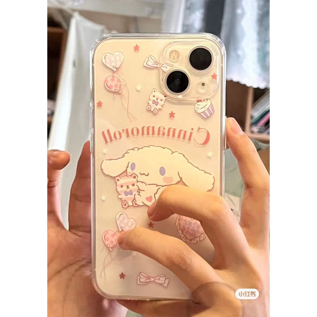 ✅Ốp Điện Thoại Dẻo Trong Suốt Họa Tiết Chú Chó Tai To Dễ Thương Cho iPhone14 / 11Pro X XSMAX XR 8pins 12 / 13 OI98