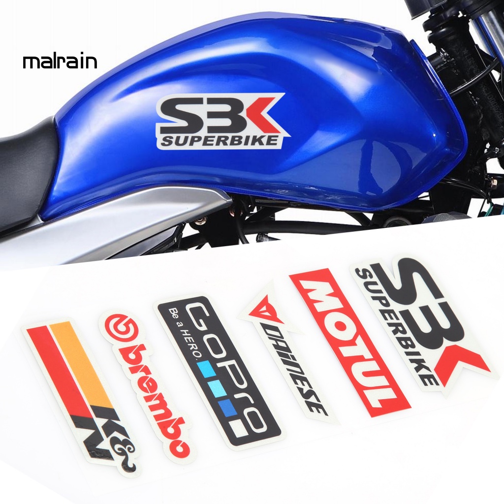 Set 5 Miếng Dán Trang Trí Mũ Bảo Hiểm / Xe Máy Thông Dụng