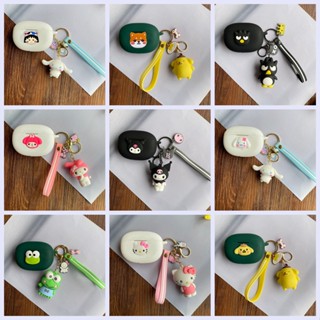 Ins Hoạt Hình Trường Hợp Cho Baseus AirGo AS01 Ốp Lưng Dễ Thương Với Móc Khóa Ngộ nghĩnh Silicone Bluetooth Tai Nghe Vỏ Hộp Đựng