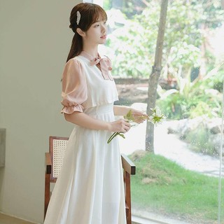 Tterrierrier Đầm Thời Trang Mùa Hè 2023 Phong Cách mori Pháp Ngọt Ngào Cho Nữ