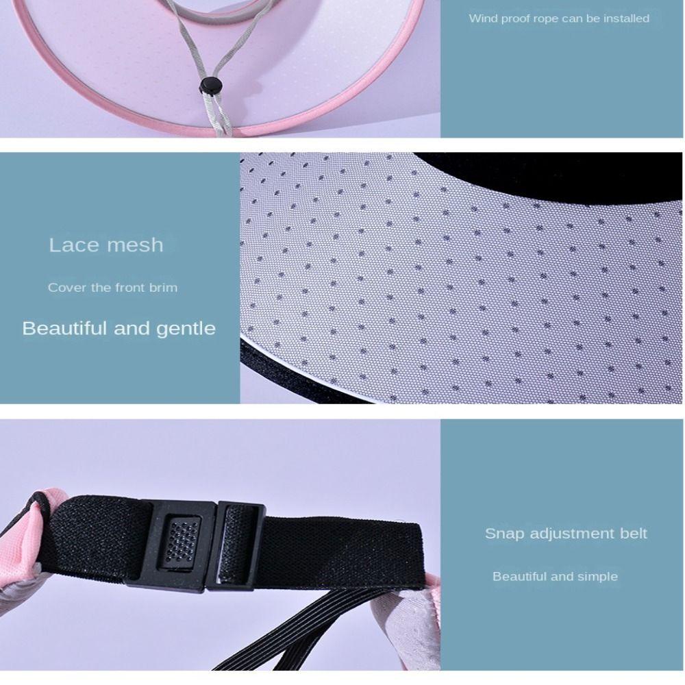 Mũ Rộng Vành Hở Chóp Chống Tia UV Có Thể Gấp Gọn Tiện Dụng Cho Nữ