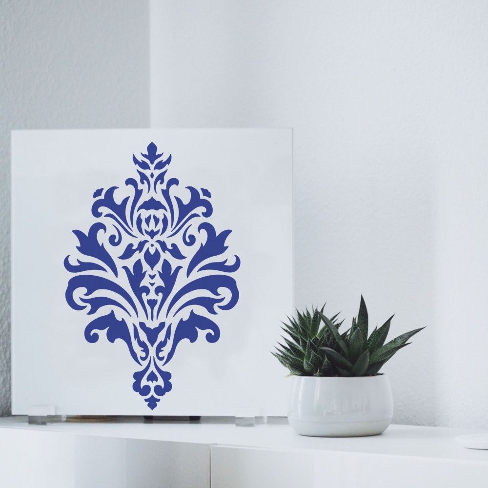 1 Tấm Khuôn Trang Trí Tường Họa Tiết Hoa 29.7x21cm Có Thể Tái Sử Dụng