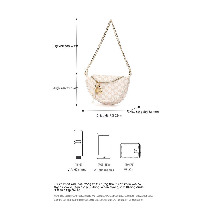 Túi Xách Đeo Chéo Phối Dây Xích Thời Trang Xu Hướng Mới Cho Nữ