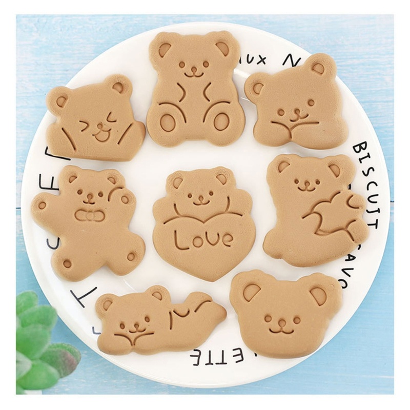 Bộ 16 Khuôn Làm Bánh Hình Gấu Hoạt Hình Siêu Dễ Thương