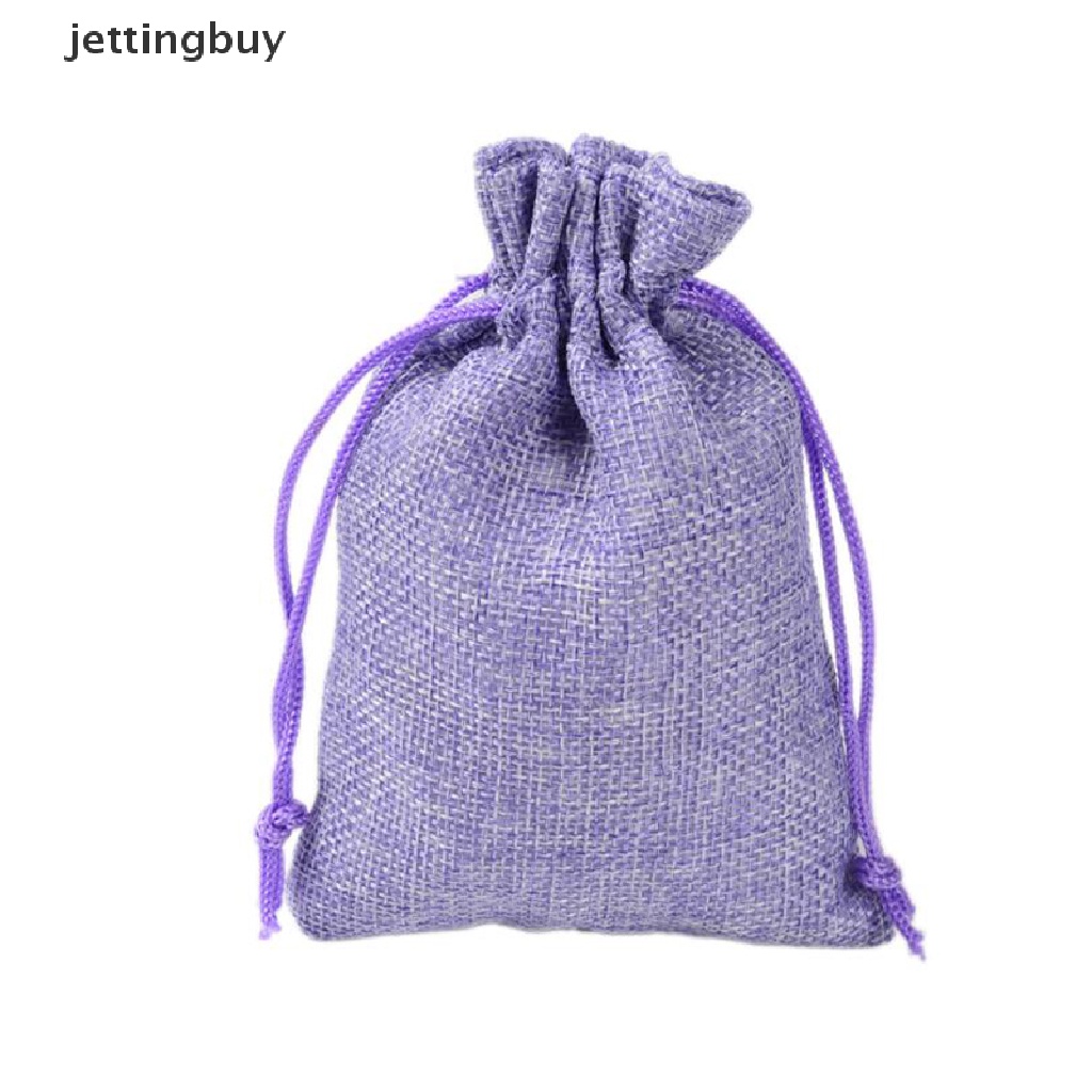 Set 10 túi dây rút JETTING QDD bằng vải bố đựng trang sức nhiều màu sắc