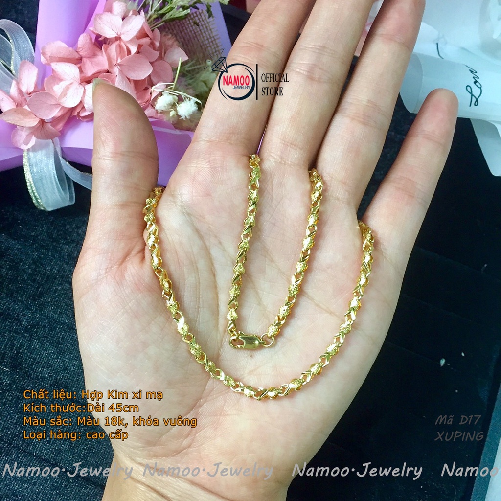 Dây Chuyền Trơn Nữ D17 Bền Màu, Hàng cao cấp dùng hàng ngày ko đen gỉ bảo hành 6 tháng