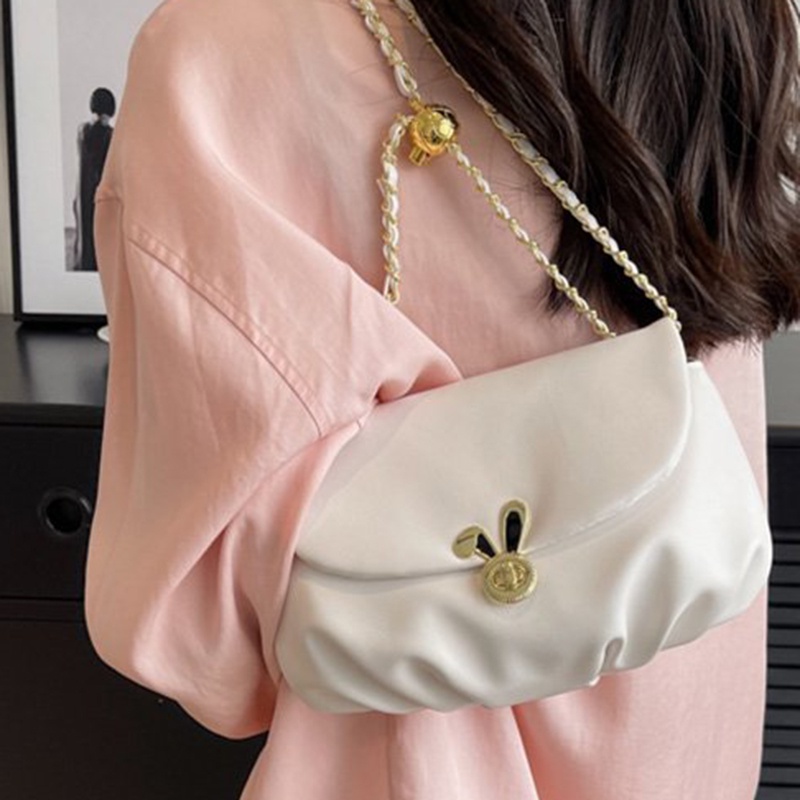 Túi Đeo Vai Màu Kẹo Phối Dây Xích Đơn Giản Thời Trang Cho Nữ