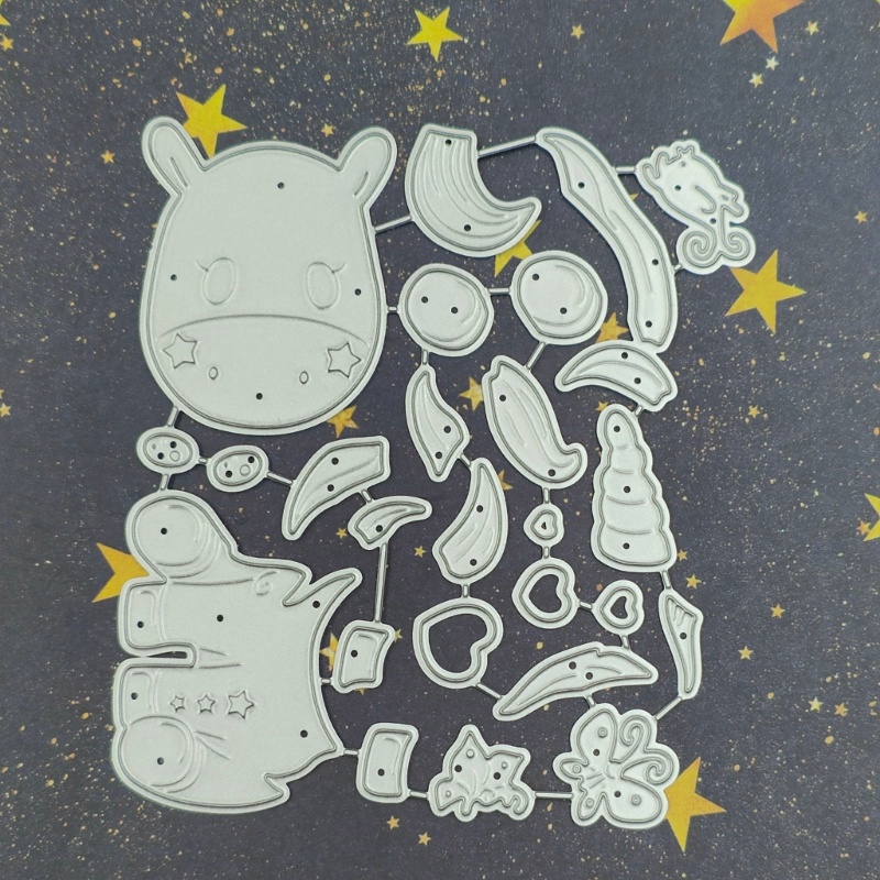 Khuôn Cắt Giấy Kim Loại Hình Ngựa Một Sừng Xinh Xắn