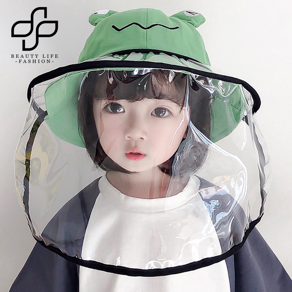 Nón Tai Bèo Kèm Tấm Che Mặt Chống Tia UV / Bụi Bẩn Tiện Dụng Cho Bé