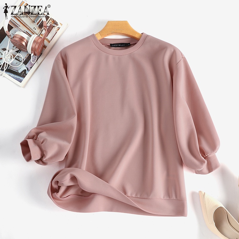 Áo hoodies nữ ZANZEA tay 3/ 4 thời trang Hàn Quốc