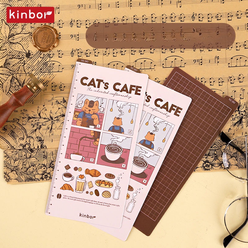 Miếng Đánh Dấu Trang Sách Hình Mèo / Gấu Trúc Màu Đỏ Có Đèn Led Nghệ Thuật