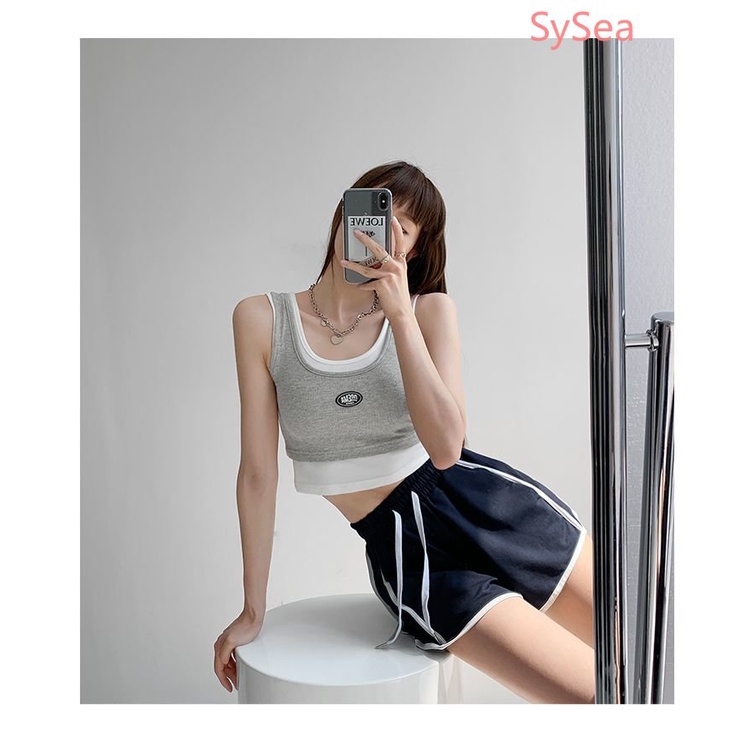 Quần Short Thể Thao Lưng Cao Kiểu Dây Rút Plus Size Cho Nữ