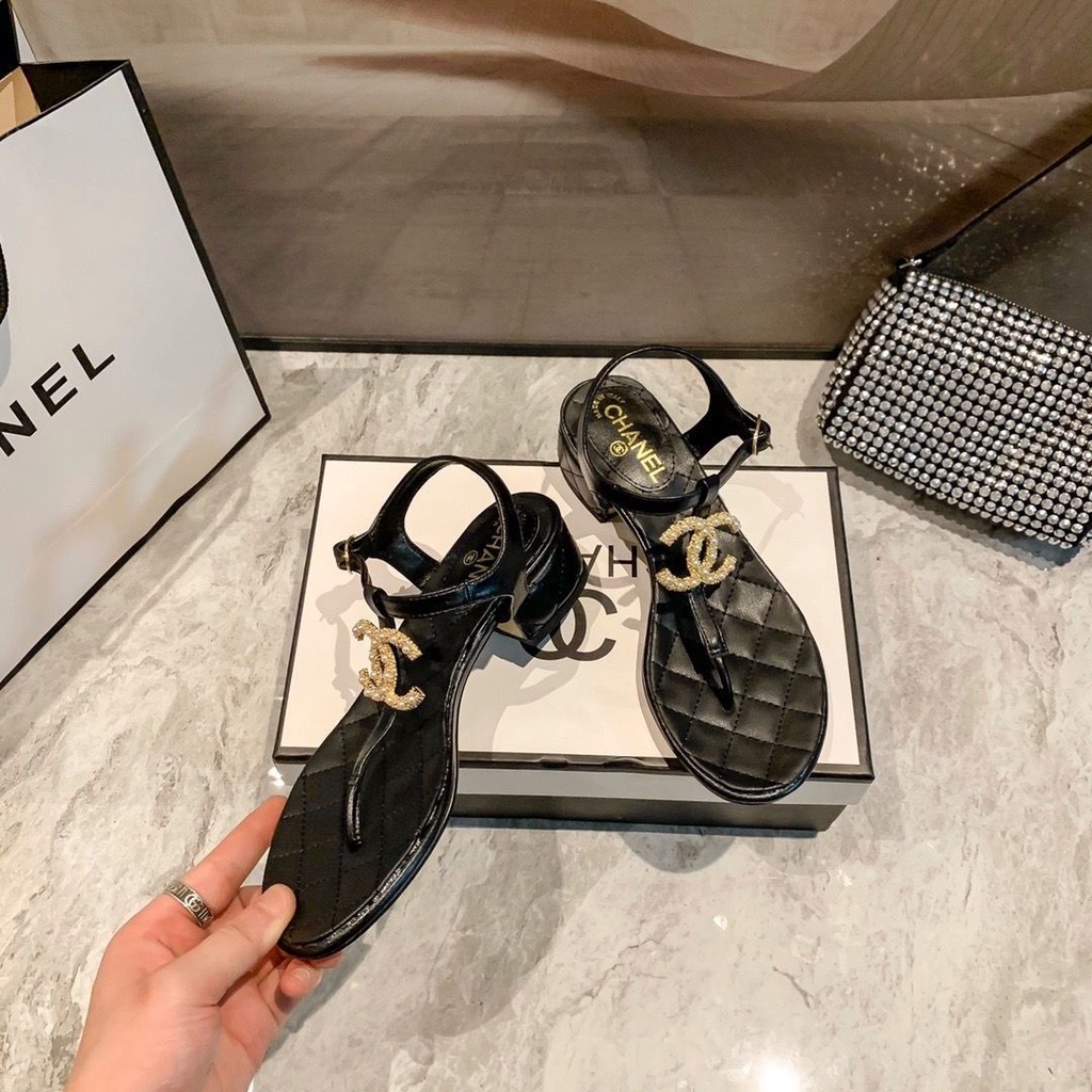 Chan* el_Hàng Có Sẵn! Giày Cao Gót Thiết Kế Mới Đế Dày Cao Cấp Thời Trang Mùa Hè Dành Cho Nữ