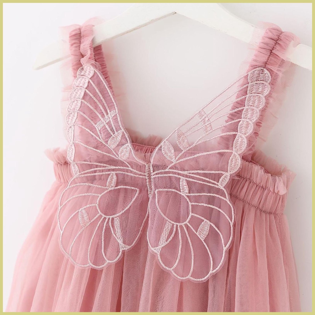 Đầm Xòe Công Chúa Không Tay Vải Tuyn Cotton Cho Bé Gái