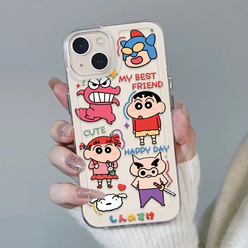 ✅Ốp Điện Thoại Mềm Hình Shin-Chan Phong Cách Mới Cho iPhone14promax 13 / 12 / 11 xr 7 / 8Plus