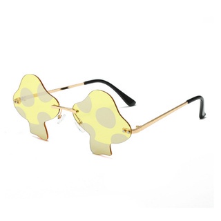 Kính Mát Gọng Kim Loại Hình Nấm Hoạt Hình Vui Nhộn Cho Halloween