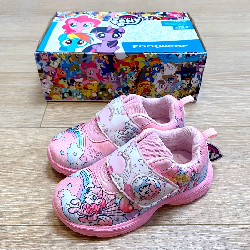 My Little Pony Giày Thể Thao Phối Lưới Thoáng Khí Họa Tiết Hoạt Hình Có Đèn Flash Thời Trang Cho Bé Gái