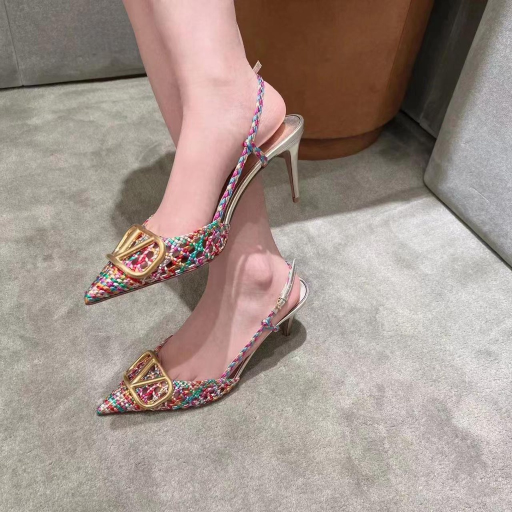 Sandal Cao Gót Mũi Nhọn Thiết Kế Mới Thời Trang Mùa Xuân 2023 Dành Cho Nữ