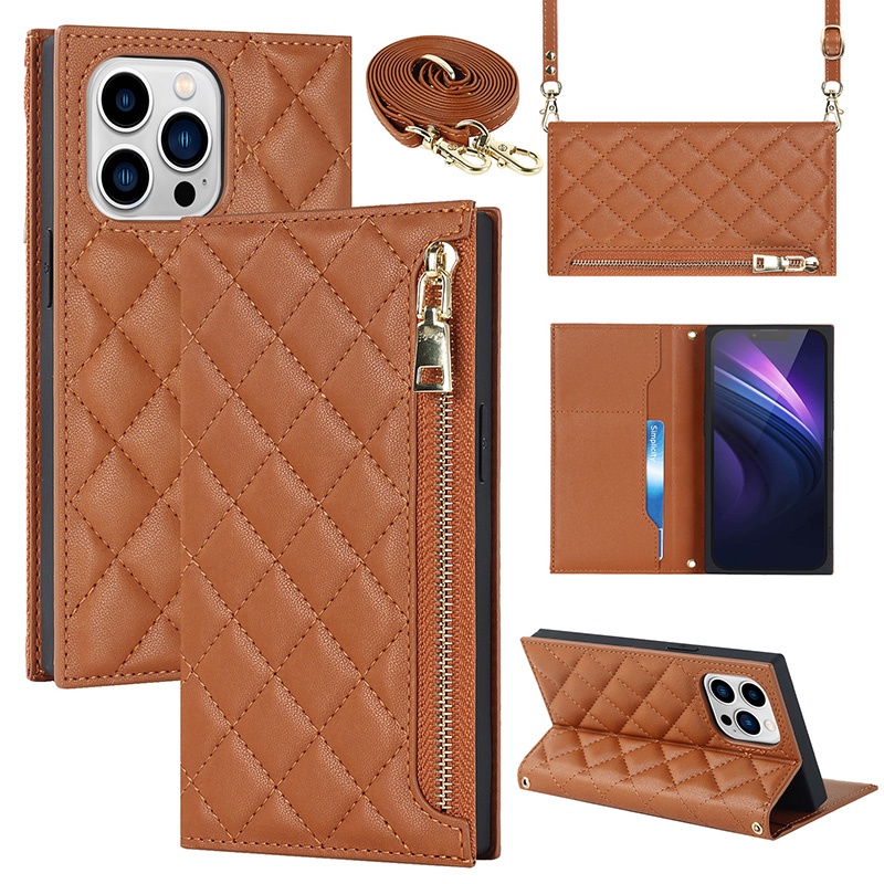 Bao Da Điện Thoại Có Ngăn Đựng Thẻ Và Dây Đeo Chéo Cho iphone 14 pro max 13 pro max 12 pro max 11 pro max x xr xs max