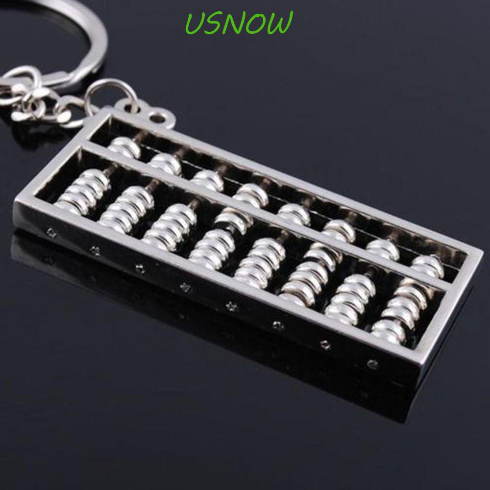 Usnow Móc Khóa Máy Tính Mini Dễ Thương 8 Hàng Bằng Kim Loại Di Động Có Thể Thay Đổi Kèm Bàn Tính