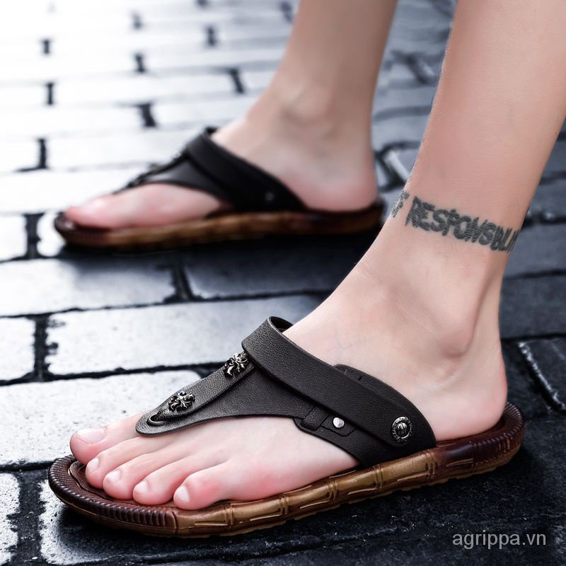 Dép Sandal Chống Trượt Phong Cách Hàn Quốc Thời Trang Mùa Hè Cho Nam