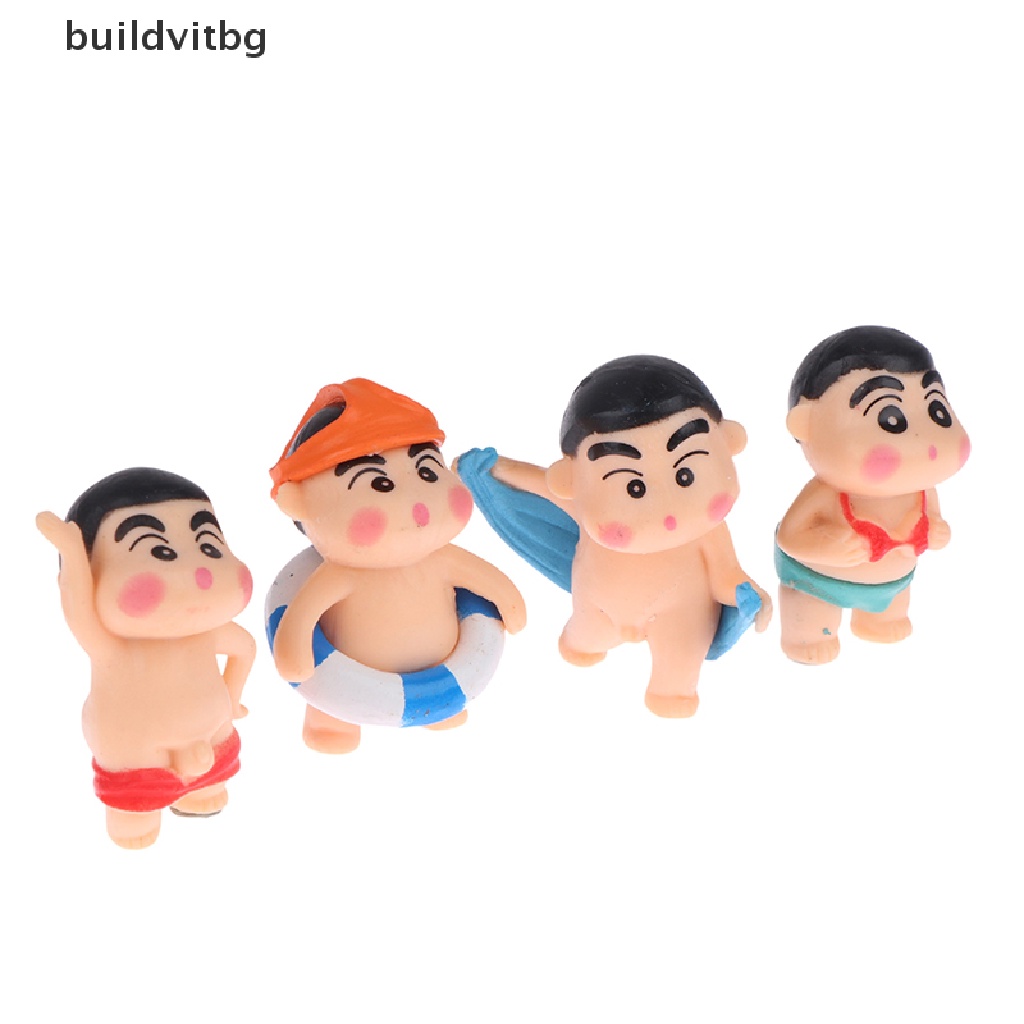 Bộ 4 Đồ trang trí Shin-Chan Dễ Thương Dùng Trang Trí Tiểu Cảnh / Xe Hơi