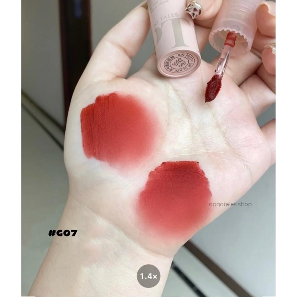 Son kem lì GOGO TALES RAPT Air Misty Lip Glaze GT464 chất bùn siêu mịn môi lên màu chuẩn mỏng nhẹ mlbb gogotales