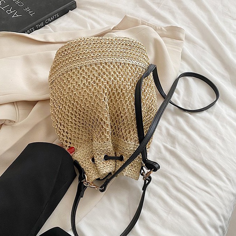 Túi Đeo Chéo Vai Dây Rút Bằng Vải Dệt Thời Trang Dành Cho Nữ