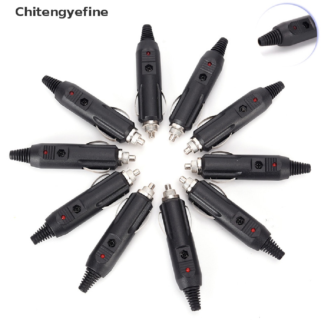 Bộ 5 Đầu Nối Ổ Cắm Xe Hơi 12V + Cầu Chì Đèn LED Đỏ Mới